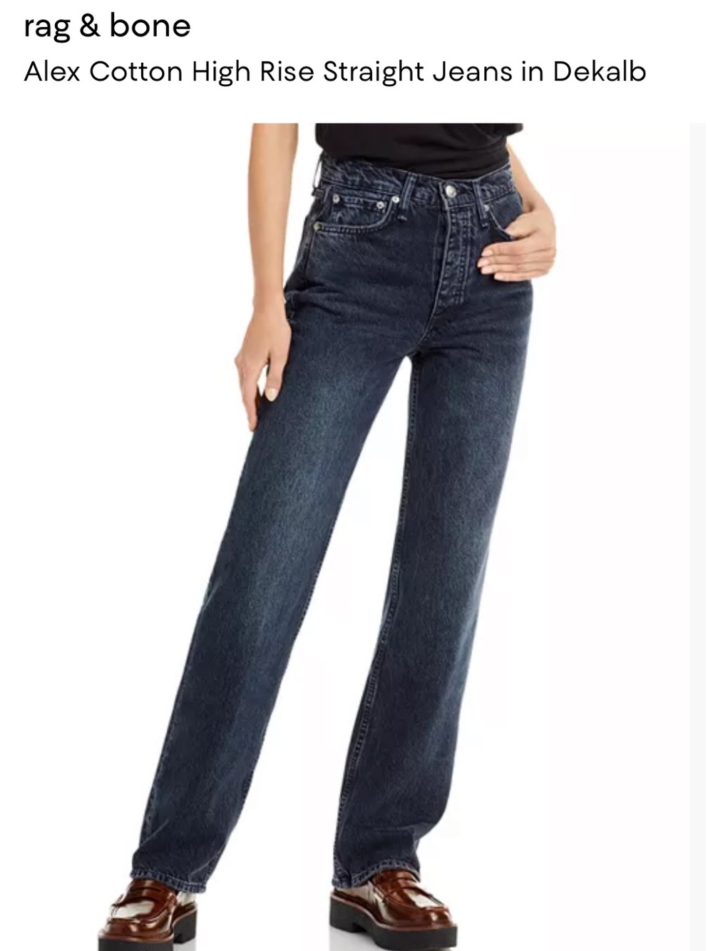 rag & bone Alex High-Rise Straight NWOT